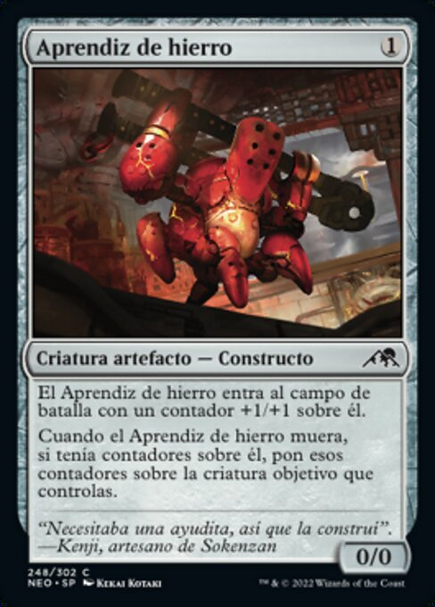 钢铁学徒 (Iron Apprentice) - Kamigawa: Neon Dynasty (#248) - Illustrated by Kekai Kotaki - Magic: The Gathering Card