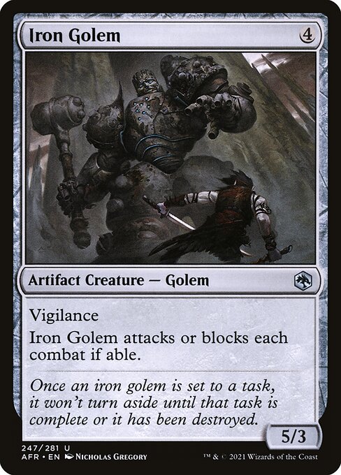Iron Golem - Adventures in the Forgotten Realms Magic card