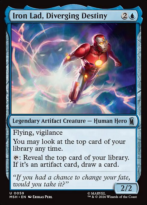 Iron Lad, Diverging Destiny - Marvel Super Heroes (#59) - Illustrated by Erikas Perl - Magic: The Gathering Card