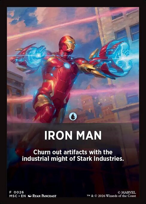 Iron Man - Marvel Super Heroes Jumpstart Front Cards (#26) - Illustrated by Ryan Pancoast - Magic: The Gathering Card