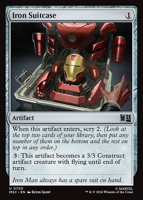Eiserner Koffer (Iron Suitcase) - Marvel Super Heroes Commander (#750) - Illustrated by Kevin Glint - Magic: The Gathering Card