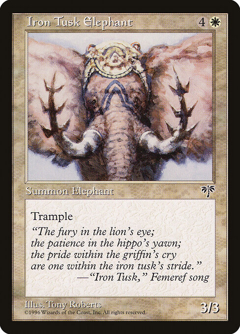 Iron Tusk Elephant - Mirage Magic card