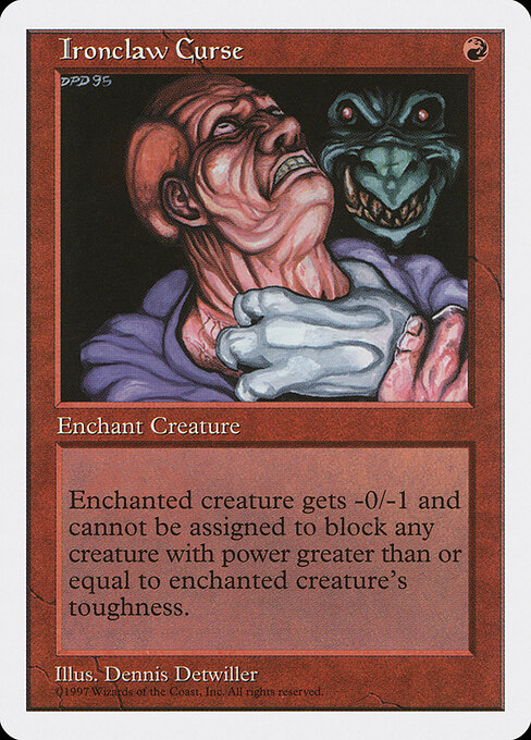 Ironclaw Curse - Fifth Edition Magic card