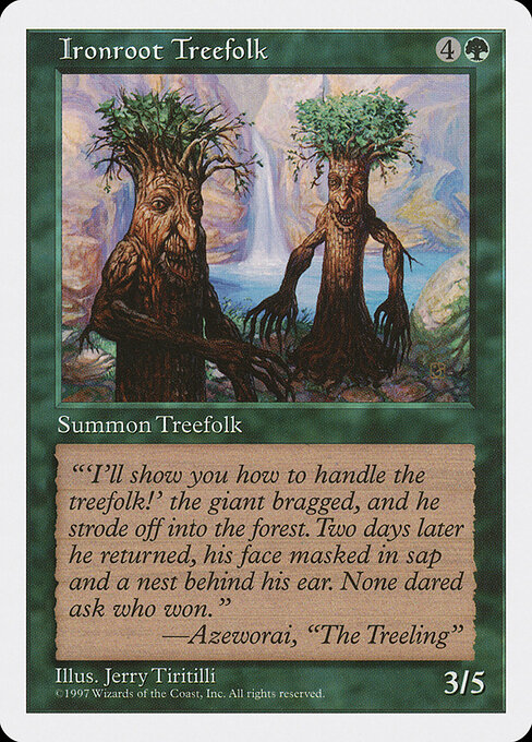 Ironroot Treefolk - Fifth Edition (#305) - Illustrated by Jerry Tiritilli - Magic: The Gathering Card
