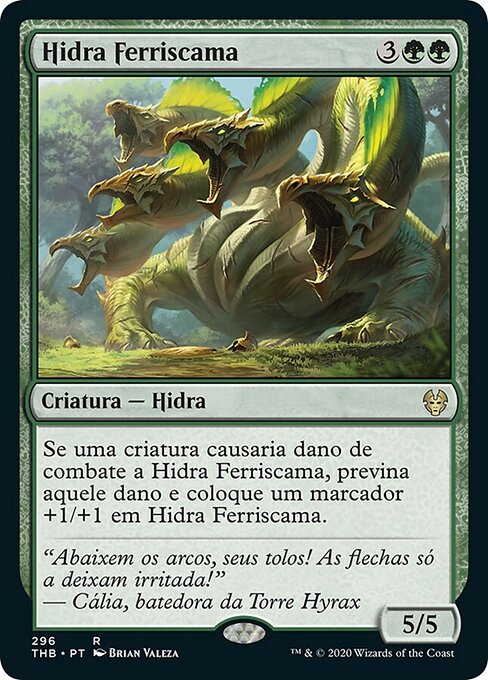 鉄鱗のハイドラ (Ironscale Hydra) - Theros Beyond Death (#296) - Illustrated by Brian Valeza - Magic: The Gathering Card