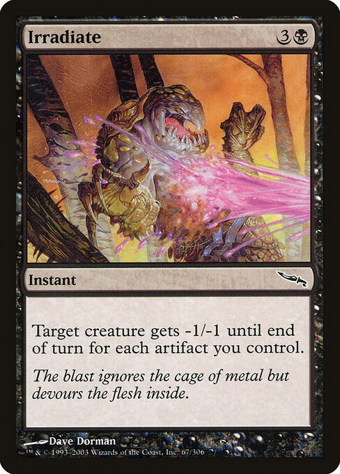 Irradiate - Mirrodin Magic card