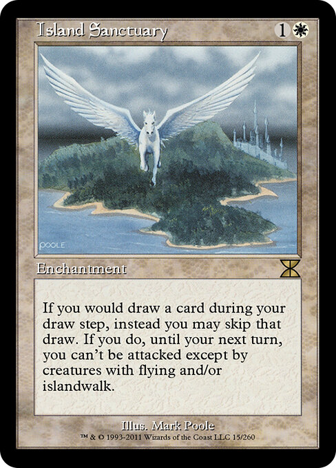 Island Sanctuary - Masters Edition IV (#15) - Illustrated by Mark Poole - Magic: The Gathering Card