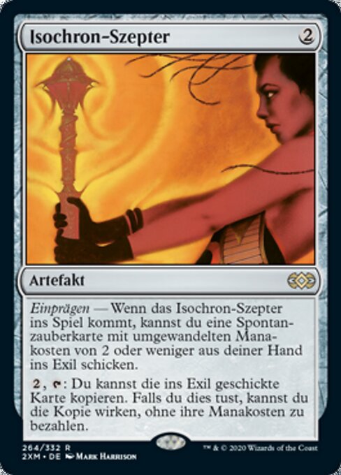Isochron-Szepter (Isochron Scepter) - Double Masters (#264) - Illustrated by Mark Harrison - Magic: The Gathering Card