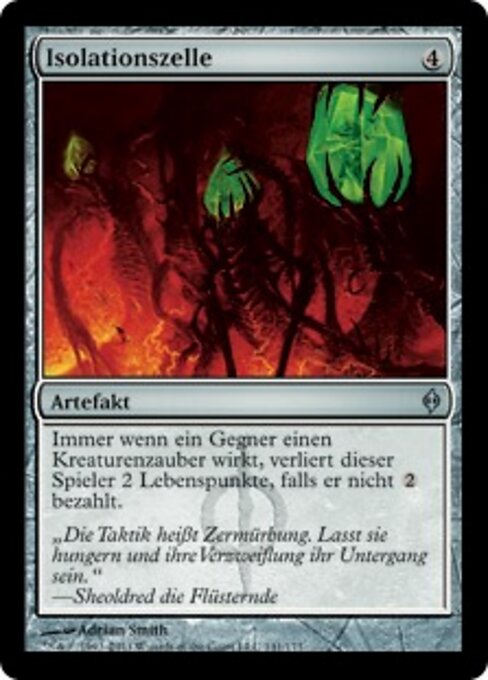 孤立の監房 (Isolation Cell) - New Phyrexia (#141) - Illustrated by Adrian Smith - Magic: The Gathering Card