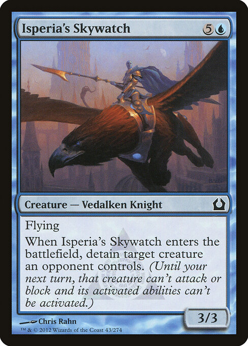 イスペリアの空見張り (Isperia's Skywatch) - Return to Ravnica (#43) - Illustrated by Chris Rahn - Magic: The Gathering Card