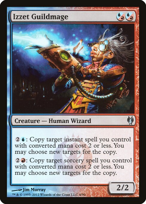 イゼットのギルド魔道士 (Izzet Guildmage) - Duel Decks: Izzet vs. Golgari (#4) - Illustrated by Jim Murray - Magic: The Gathering Card
