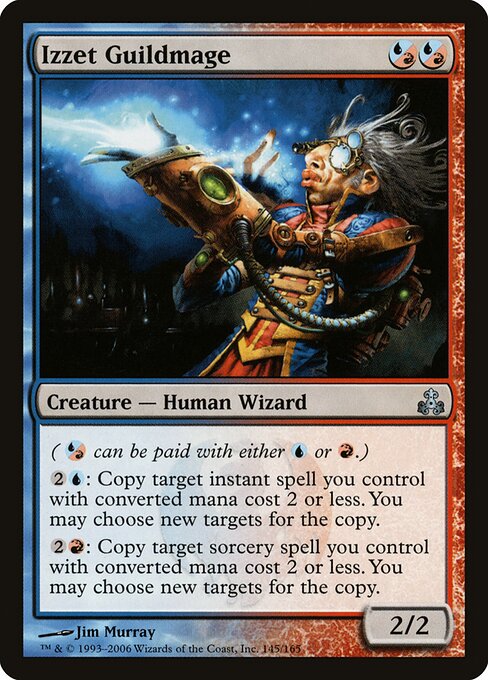 イゼットのギルド魔道士 (Izzet Guildmage) - Guildpact (#145) - Illustrated by Jim Murray - Magic: The Gathering Card
