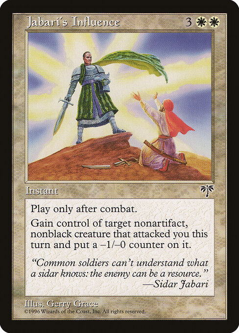 Jabari's Influence - Mirage Magic card
