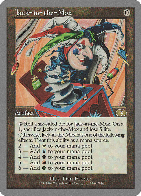 Jack-in-the-Mox - Unglued (#75) - Illustrated by Dan Frazier - Magic: The Gathering Card