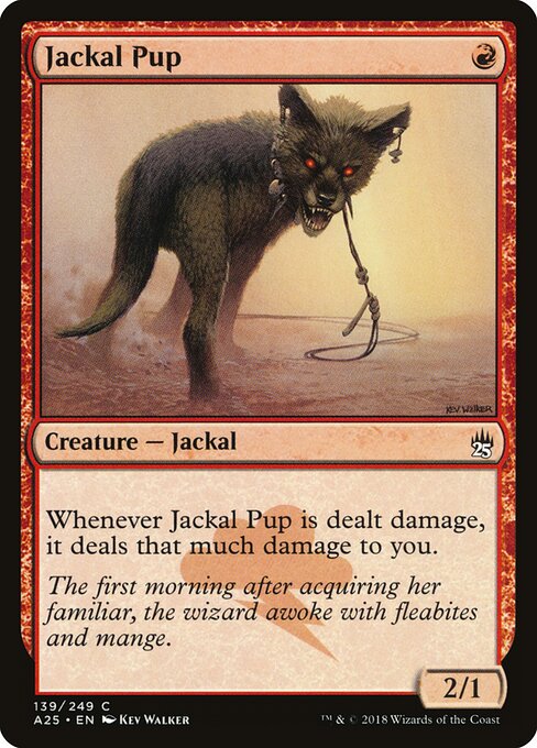 Jackal Pup - Masters 25 (#139) - Illustrated by Kev Walker - Magic: The Gathering Card