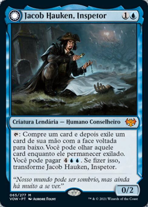 Jacob Hauken, Inspector // Hauken's Insight - Innistrad: Crimson Vow (#65) - Illustrated by Aurore Folny - Magic: The Gathering Card