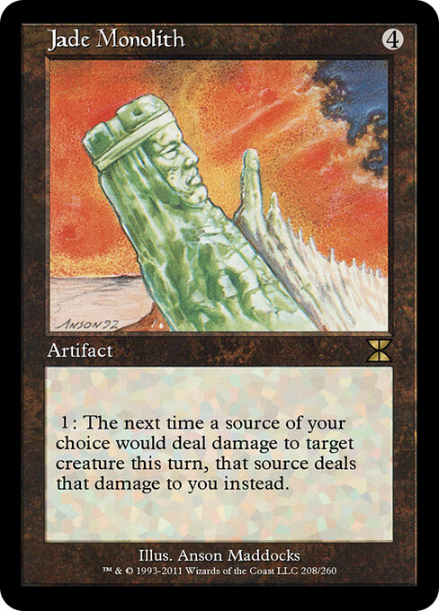 Jade Monolith - Masters Edition IV (#208) - Illustrated by Anson Maddocks - Magic: The Gathering Card