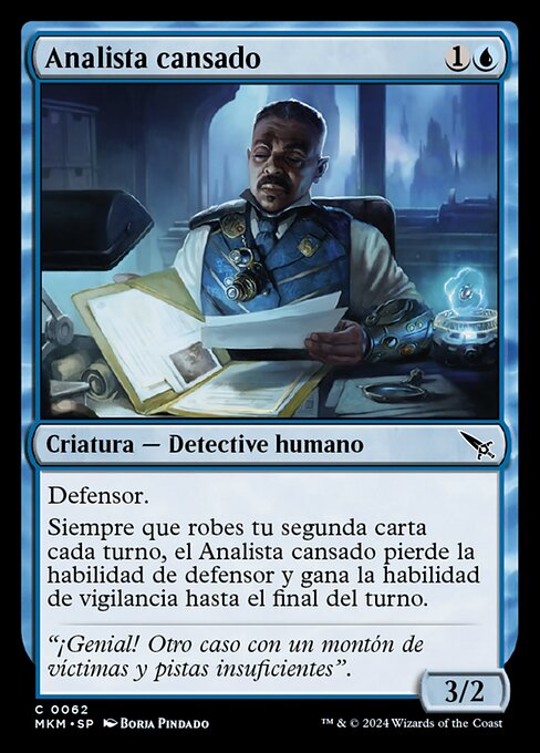Analista Impassibile (Jaded Analyst) - Murders at Karlov Manor (#62) - Illustrated by Borja Pindado - Magic: The Gathering Card