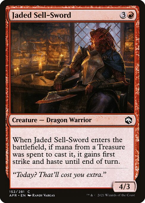 Jaded Sell-Sword - Adventures in the Forgotten Realms Magic card