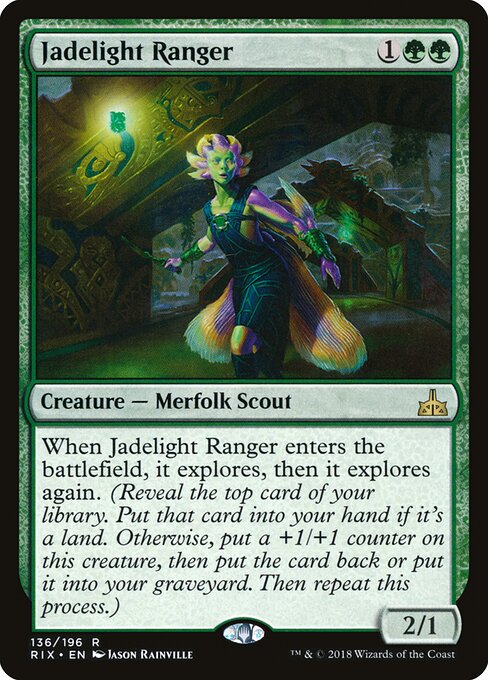 Jadelight Ranger - Rivals of Ixalan (#136) - Illustrated by Jason Rainville - Magic: The Gathering Card