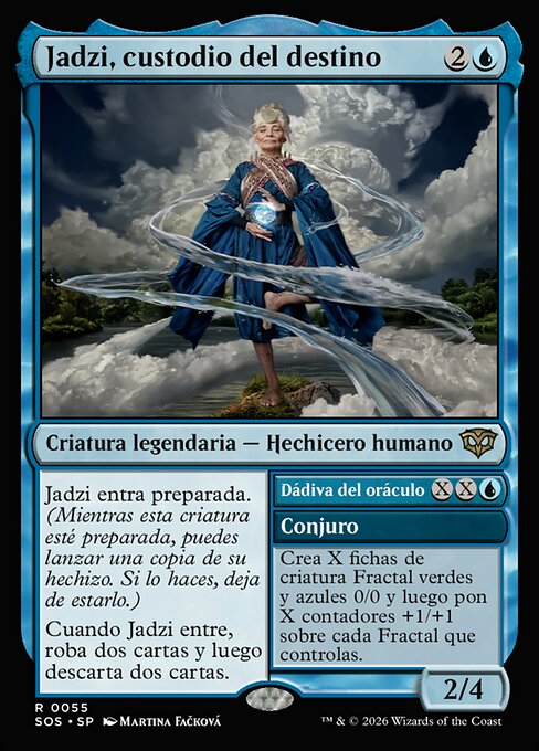 Jadzi, Steward of Fate // Oracle's Gift - Secrets of Strixhaven (#55) - Illustrated by Martina Fačková - Magic: The Gathering Card