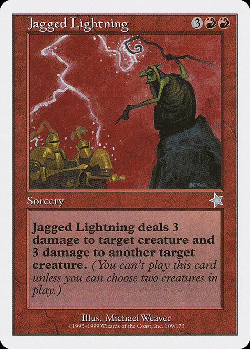 Jagged Lightning - Starter 1999 Magic card
