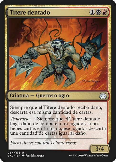 Títere dentado (Jagged Poppet) - RNA Guild Kit (#64) - Illustrated by Jeff Miracola - Magic: The Gathering Card