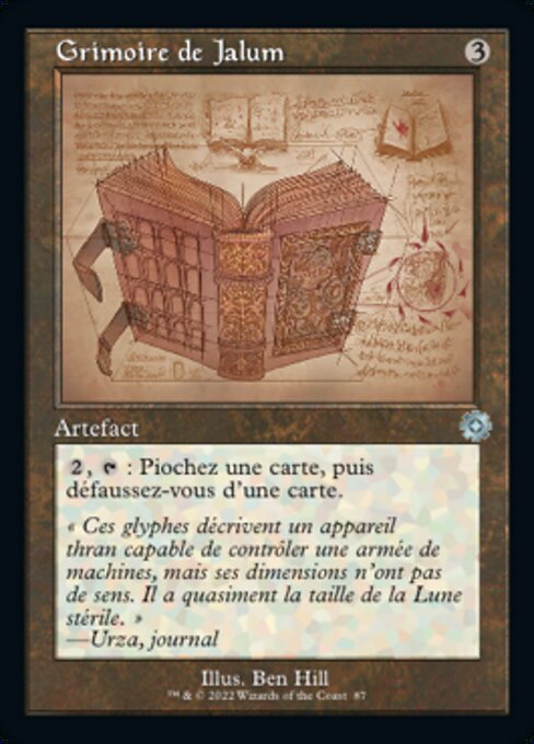 贾伦的巨著 (Jalum Tome) - The Brothers' War Retro Artifacts (#87) - Illustrated by Ben Hill - Magic: The Gathering Card