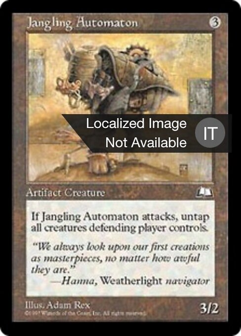 Automa Sgangherato (Jangling Automaton) - Weatherlight (#151) - Illustrated by Adam Rex - Magic: The Gathering Card