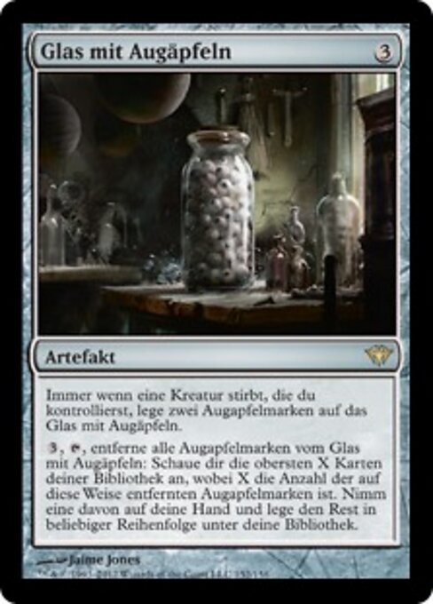 Glas mit Augäpfeln (Jar of Eyeballs) - Dark Ascension (#152) - Illustrated by Jaime Jones - Magic: The Gathering Card