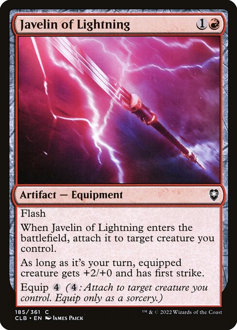 Javelin of Lightning - Commander Legends: Battle for Baldur's Gate Magic card