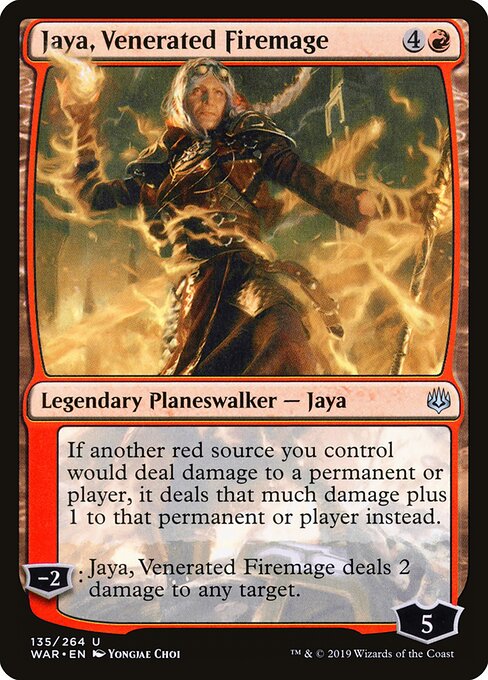Jaya, Venerated Firemage - War of the Spark Magic card