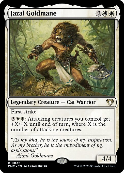 Jazal Goldmane - Commander Masters (#32) - Illustrated by Aaron Miller - Magic: The Gathering Card