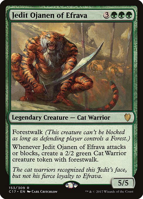 Jedit Ojanen of Efrava - Commander 2017 (#153) - Illustrated by Carl Critchlow - Magic: The Gathering Card