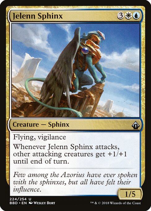 Jelenn Sphinx - Battlebond (#224) - Illustrated by Wesley Burt - Magic: The Gathering Card