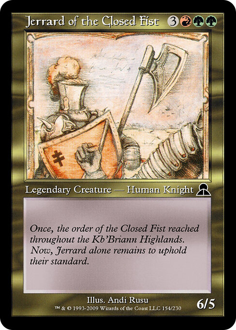 Jerrard del Pugno Chiuso (Jerrard of the Closed Fist) - Legends (#235) - Illustrated by Andi Rusu - Magic: The Gathering Card