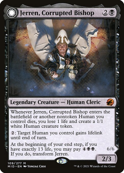 Jerren, Corrupted Bishop // Ormendahl, the Corrupter - Innistrad: Midnight Hunt Magic card