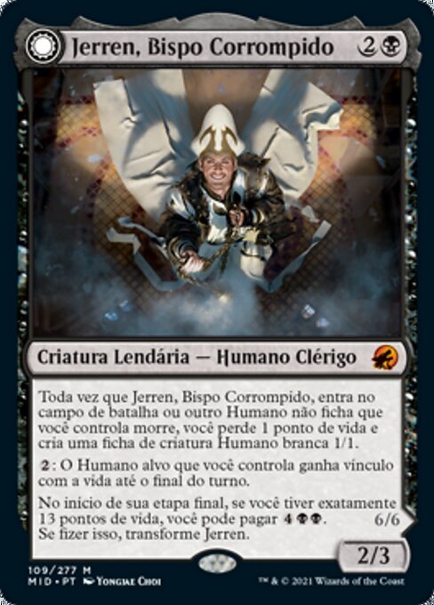 Jerren, Corrupted Bishop // Ormendahl, the Corrupter - Innistrad: Midnight Hunt (#109) - Illustrated by Yongjae Choi - Magic: The Gathering Card