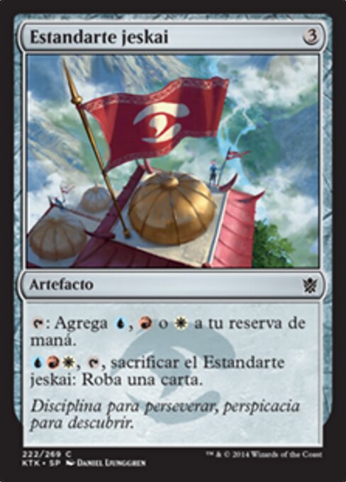 Estandarte jeskai (Jeskai Banner) - Khans of Tarkir (#222) - Illustrated by Daniel Ljunggren - Magic: The Gathering Card
