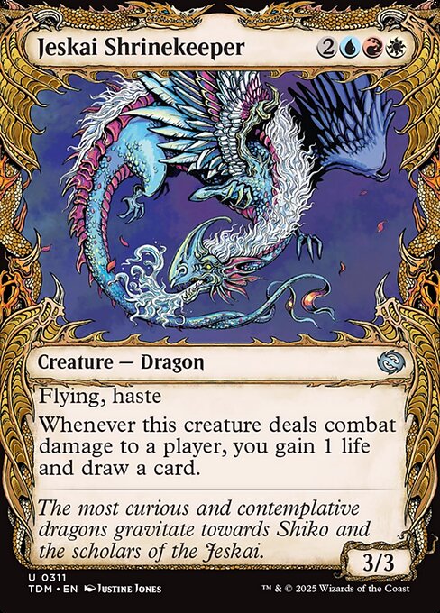 Jeskai Shrinekeeper - Tarkir: Dragonstorm (#311) - Illustrated by Justine Jones - Magic: The Gathering Card