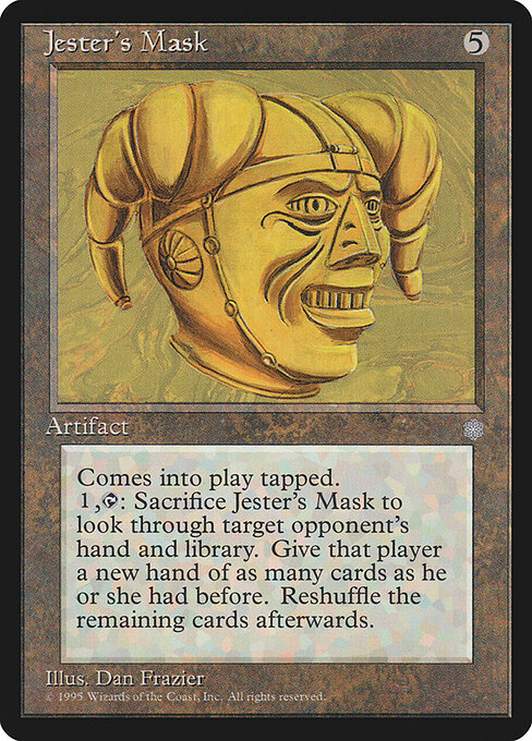 Narrenmaske (Jester's Mask) - Ice Age (#325) - Illustrated by Dan Frazier - Magic: The Gathering Card
