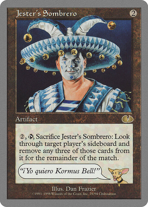 Jester's Sombrero - Unglued (#76) - Illustrated by Dan Frazier - Magic: The Gathering Card