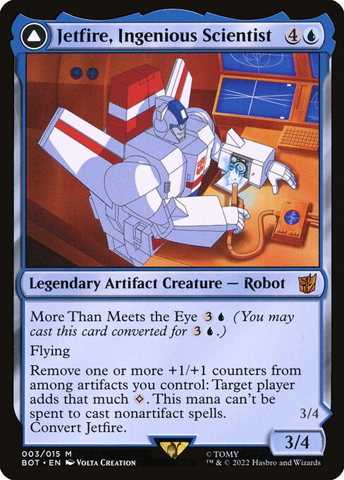 Jetfire, Ingenious Scientist // Jetfire, Air Guardian - Transformers (#3) - Illustrated by Volta Creation - Magic: The Gathering Card