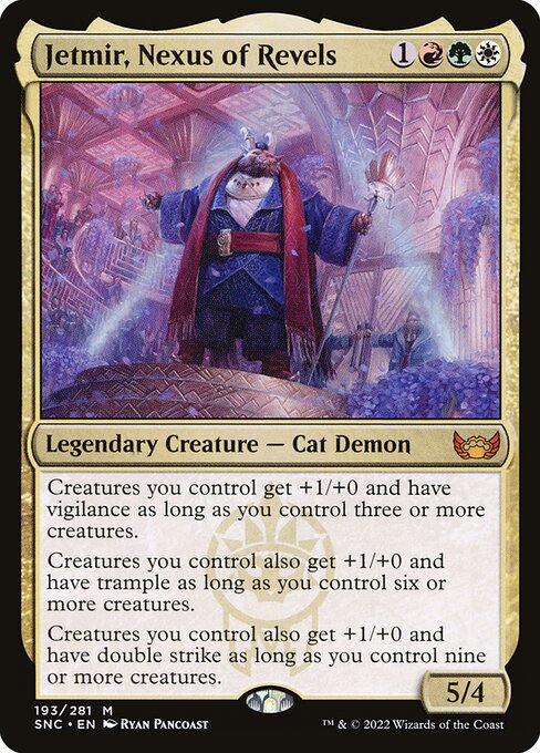 Jetmir, Nexus of Revels - Streets of New Capenna (#193) - Illustrated by Ryan Pancoast - Magic: The Gathering Card