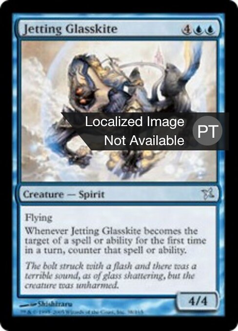 Vetronibbio Fulmineo (Jetting Glasskite) - Betrayers of Kamigawa (#38) - Illustrated by Shishizaru - Magic: The Gathering Card