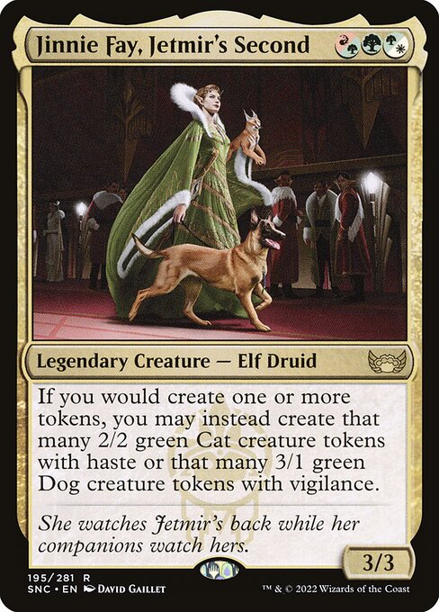 Jinnie Fay, Jetmir's Second - Streets of New Capenna (#195) - Illustrated by David Gaillet - Magic: The Gathering Card