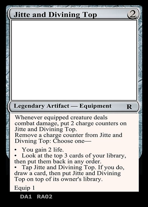 Jitte and Divining Top - Unknown Event Magic card