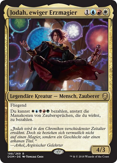 Jodah, archimage éternel (Jodah, Archmage Eternal) - Dominaria (#198) - Illustrated by Yongjae Choi - Magic: The Gathering Card