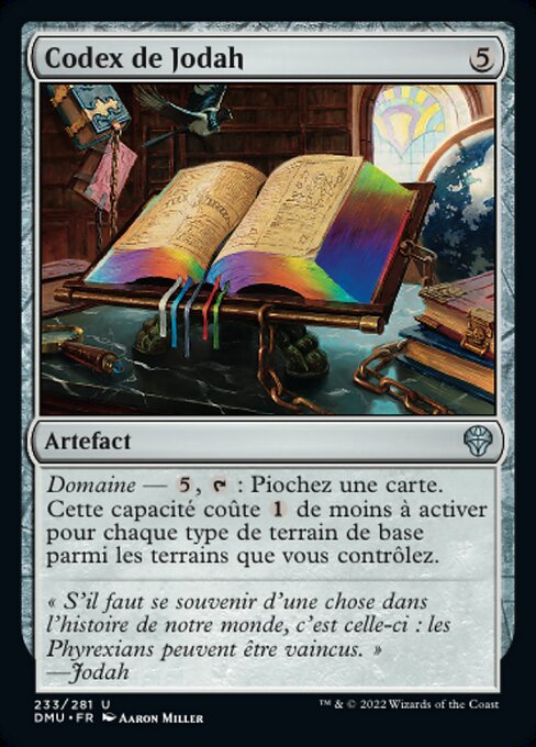 Codex de Jodah (Jodah's Codex) - Dominaria United (#233) - Illustrated by Aaron Miller - Magic: The Gathering Card