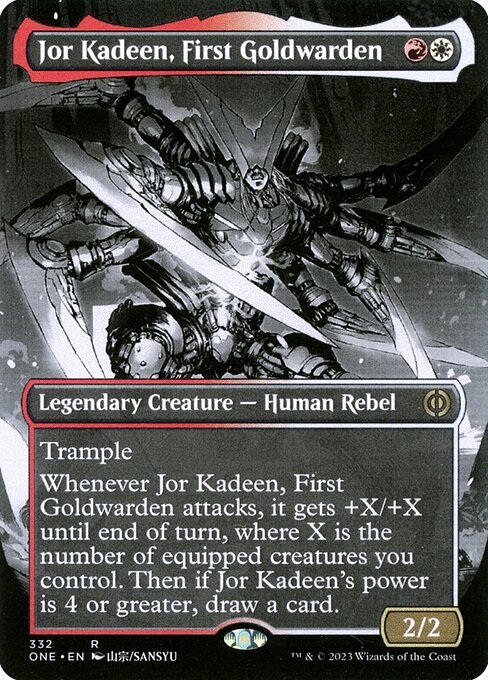 Jor Kadeen, First Goldwarden - Phyrexia: All Will Be One (#332) - Illustrated by Sansyu - Magic: The Gathering Card